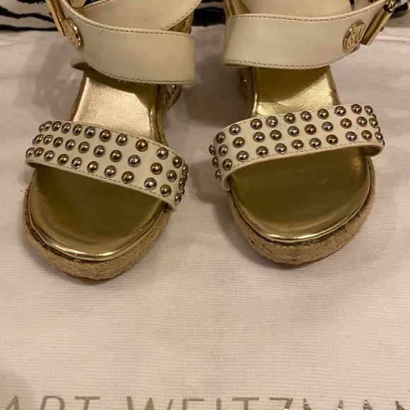 Stuart Weitzman girls wedge sandals size US 3 with Dustbag👡 👧 - Picture 3 of 14